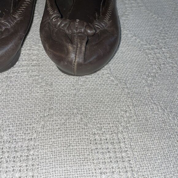 Tory Burch Women’s Ballet Slippers Sz 6 M Brown Leather Going Out Party Comfort - Picture 12 of 12